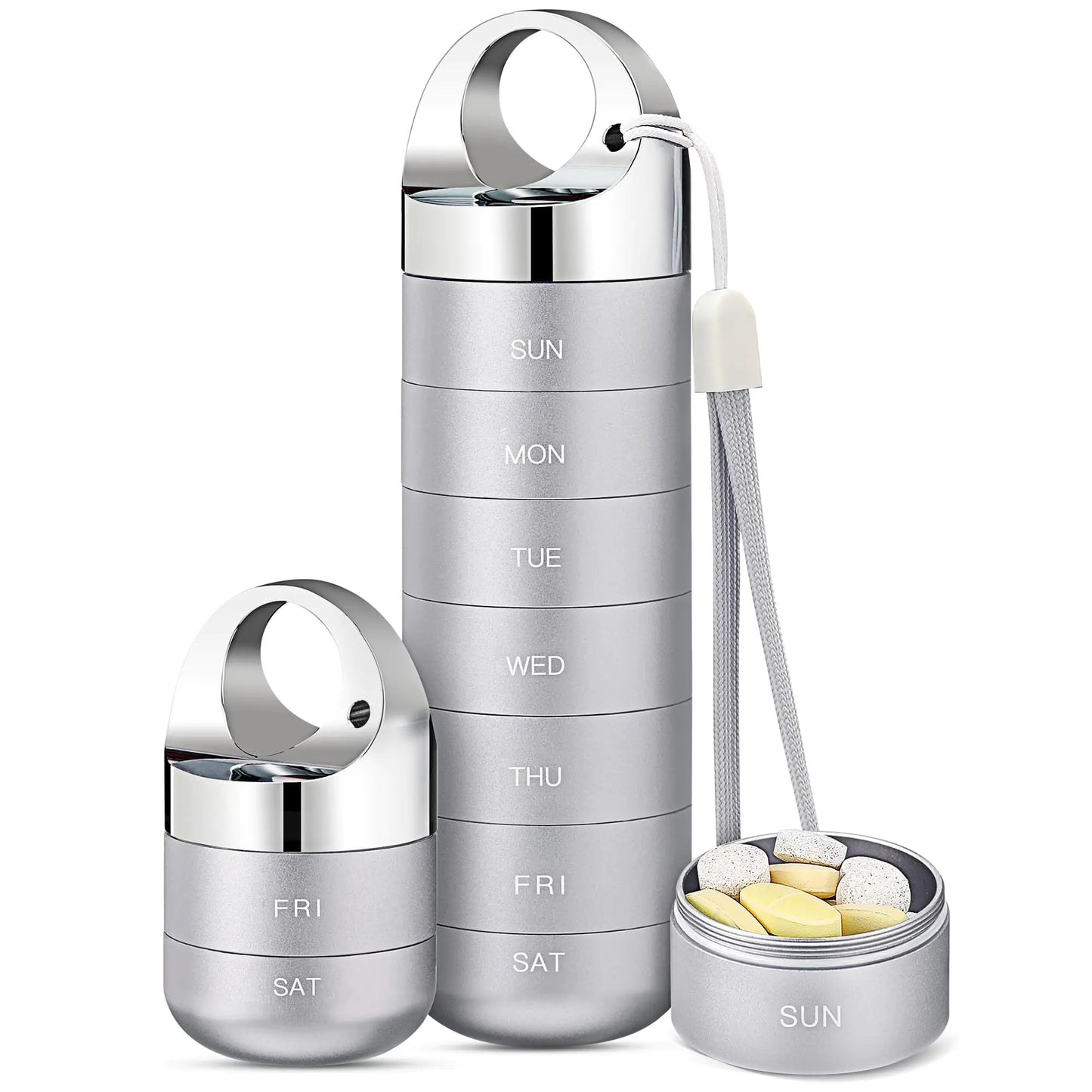 LNKNL Weekly Aluminum Pill Box