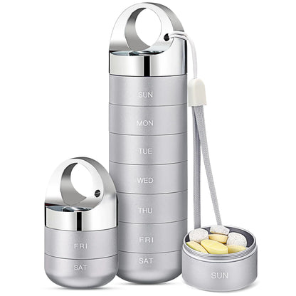 LNKNL Weekly Aluminum Pill Box